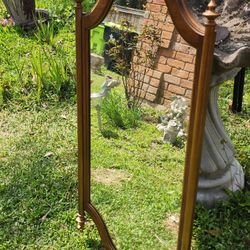 Unique 1960s Antique  Wall Hanging Mirror