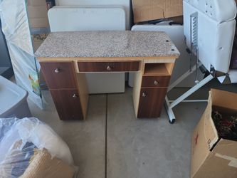 Granite Cherry Manicure Desk