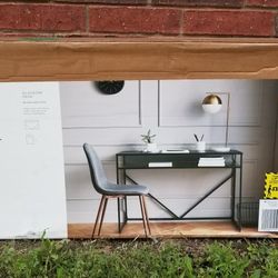 Glasgow Metal Writing Desk with Storage Black - Project 62


