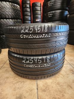 225 45R 18 CONTINENTAL SPORT SSR RUN FLAT 2254518 USED TIRES (PAIR) MOUNT BALANCE INCLUDED