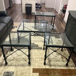 Set Of 4 Black Pier One Medeci 4 Piece Table set