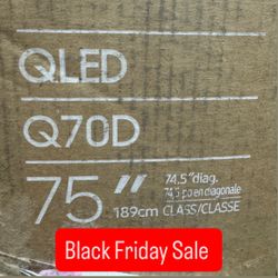 SAMSUNG 75-Inch Class QLED 4K Q70D Series Quantum HDR, Dual LED, Object Tracking Sound Lite, Q-Symphony, Motion Xcelerator Turbo+, Gaming Hub, Smart T