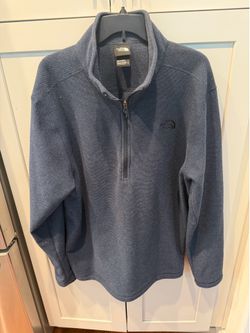 EUC Men’s The North Face 1/4 zip pullover fleece sweatshirt. XL Navy