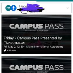 F1 Miami Friday Campus Passes  
