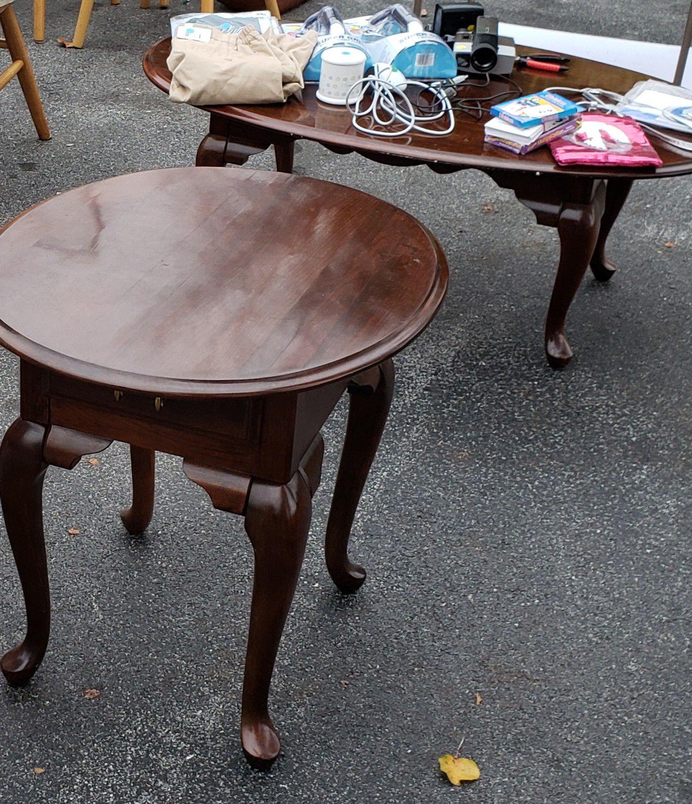 Mahogany or Cherry Coffee and Matching End Table