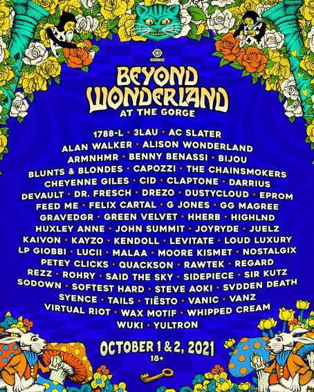 Two Tickets For Beyond Wonderland At The Gorge! 