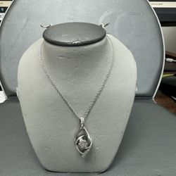 Silver Diamond Pendant 