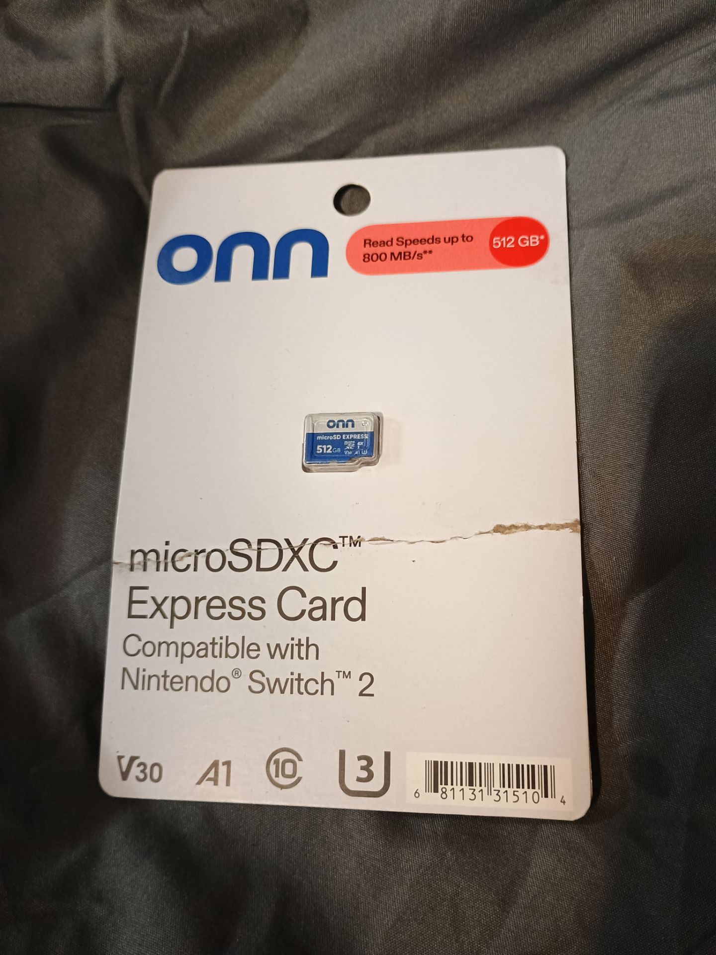 Onn 512GB MicroSDXC express card (compatible with Switch 2)