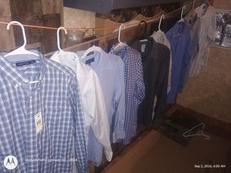 Men's collared shirts and jeans