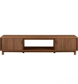 Walker Edison Arundo Fluted Mocha TV Stand for TVs up to 80 Inches