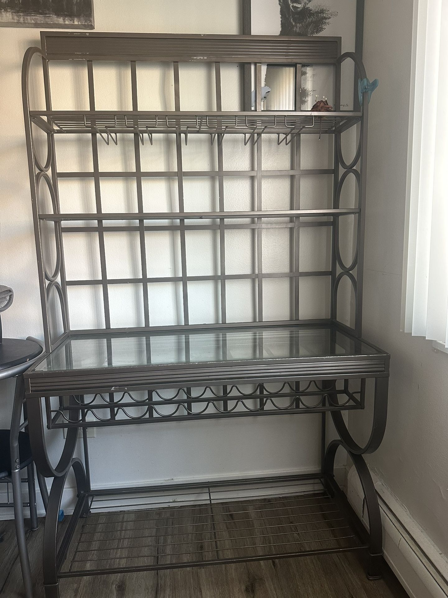 Metal Wine & Glass Rack