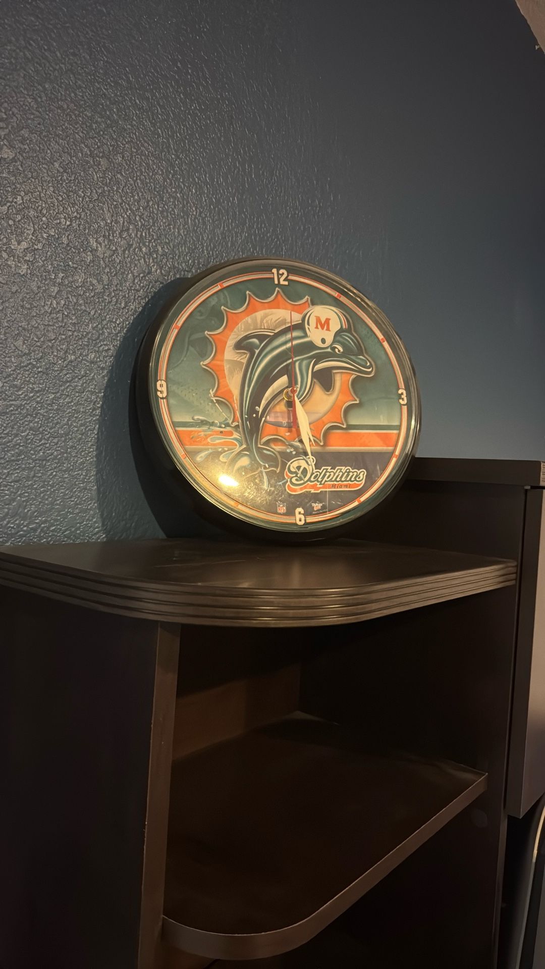 Miami dolphins wall clock
