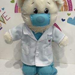DOCTOR BEAR -15 INCH WHITE BEAR DRESSED AS DOCTOR