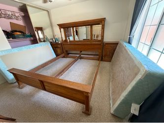 Cal King bed set with mattress