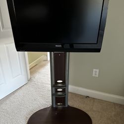 Old TV + Adjustable TV Stand - FREE
