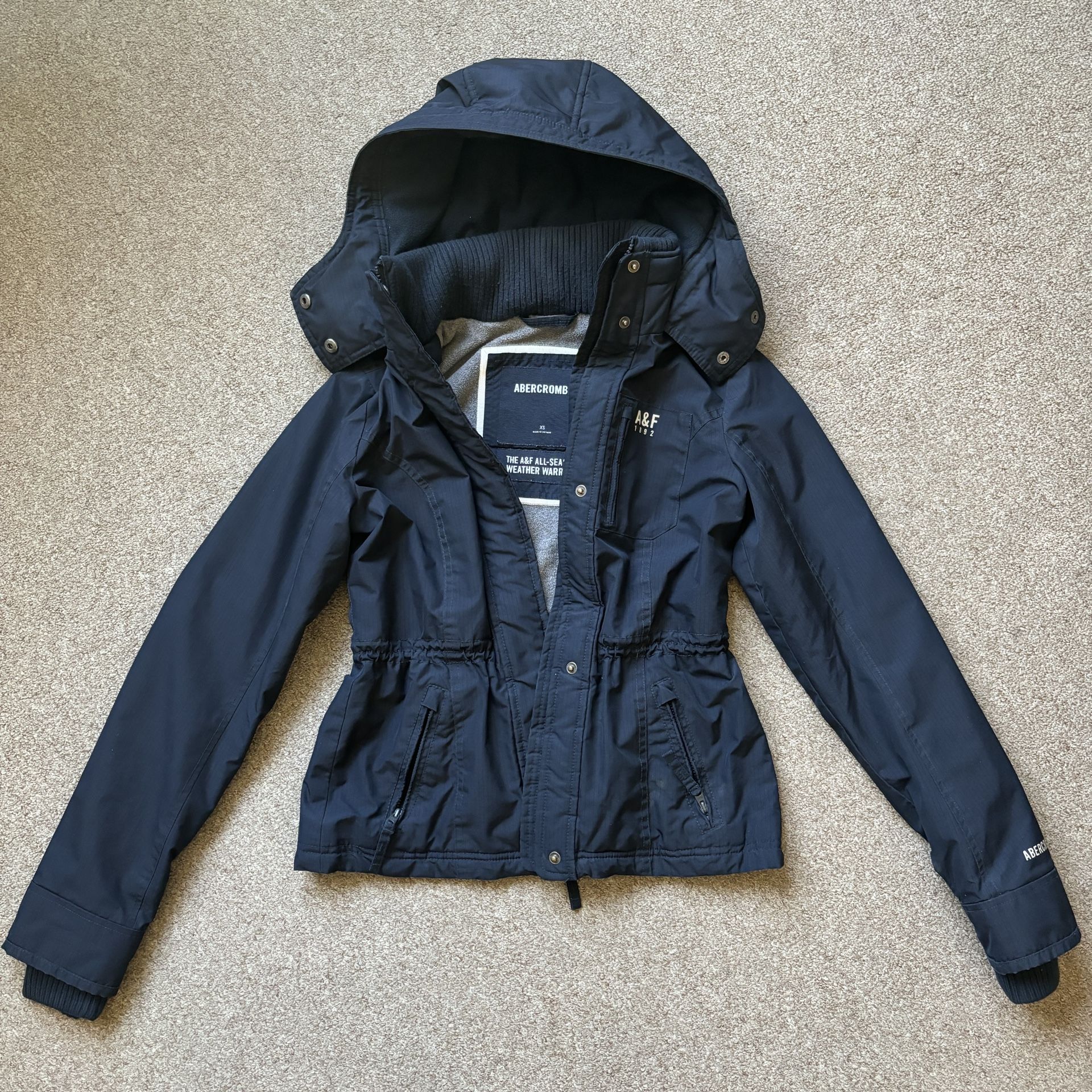 Abercrombie Navy Jacket XS