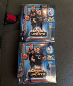 2x 2025/2026 Topps Chrome update NBA basketball mega box brand new sealed