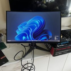 24in Optic MAG241c MSI Curved 144hz monitor w/ Desk Arm