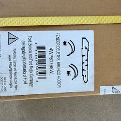 4WP Aluminum Fender Delete Kit Bronco