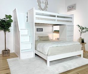 twin over Full bunkbed with staircase 