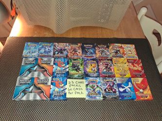 Pokemon game card packs 60 cards per pack 23 packs total. Selling as a bundle. All sales final.