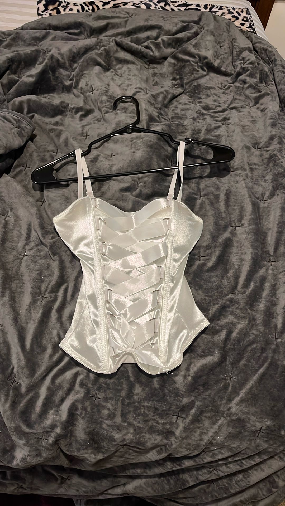 Silk white corset