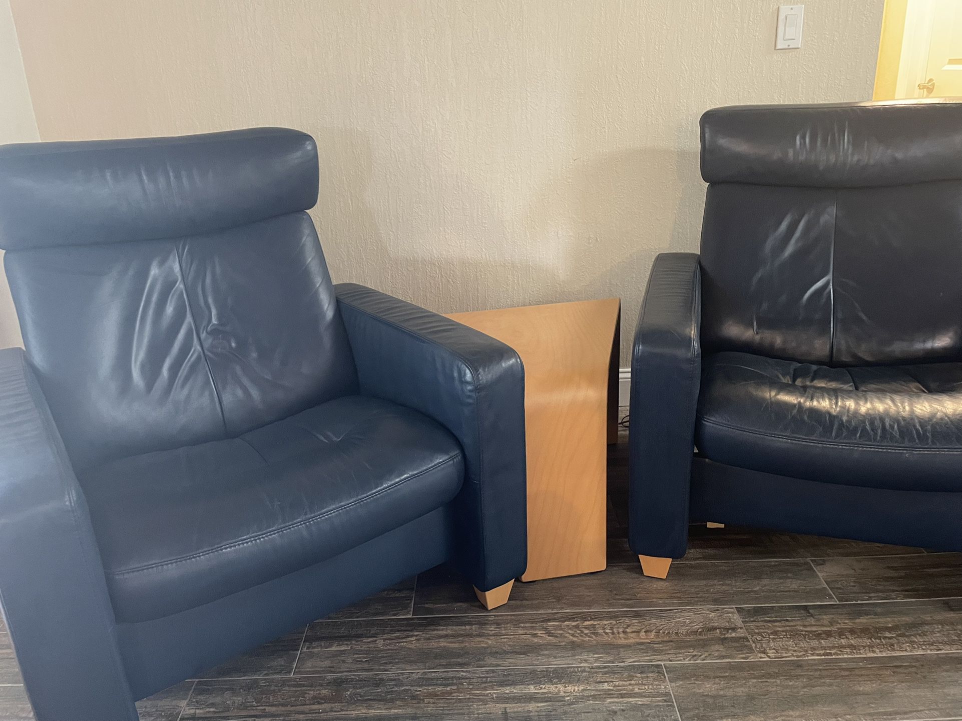 Leather Chairs And Table