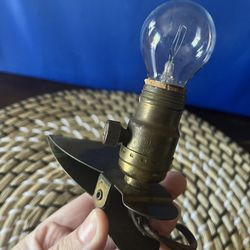 Circle F Mini Clip On Reading Light Lamp MCM Retro Vtg 1950s Working Industrial It works