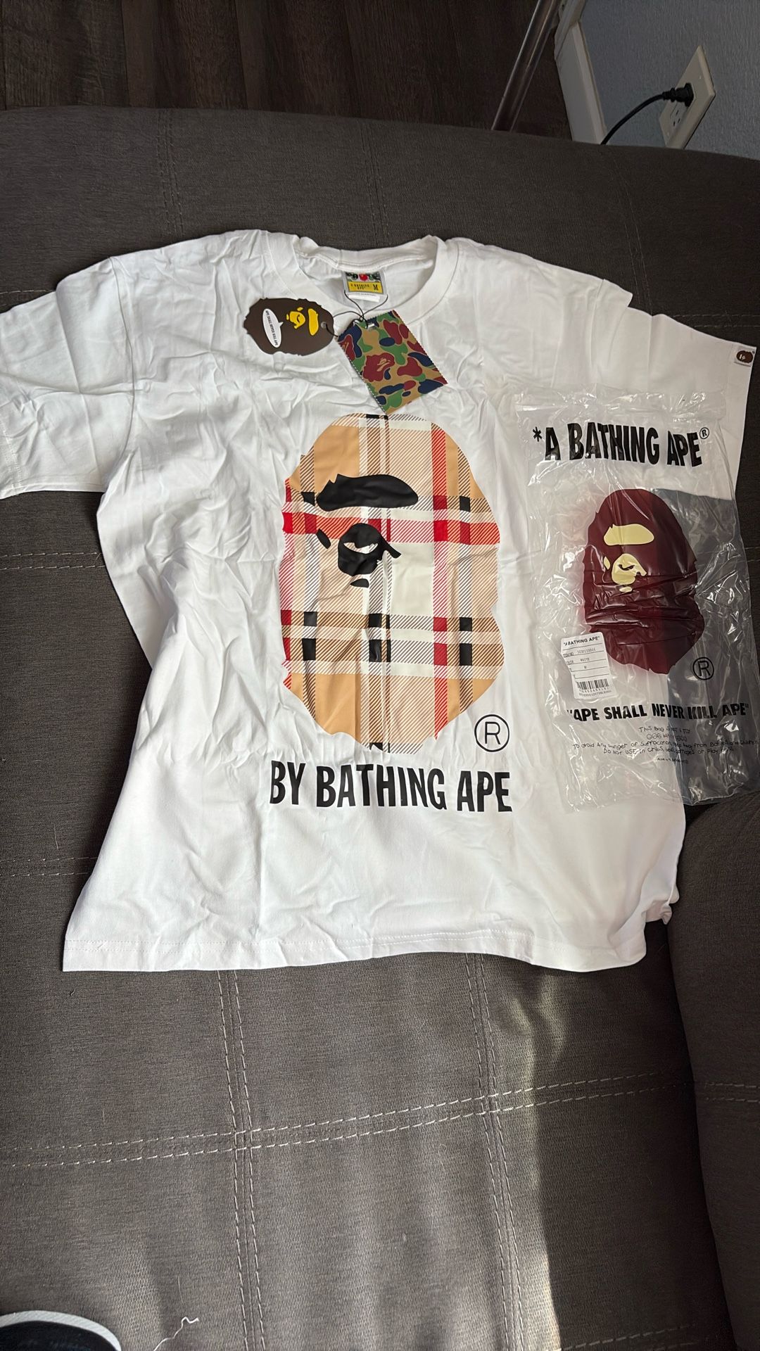 Brand New Burberry Bape Tee Size Medium