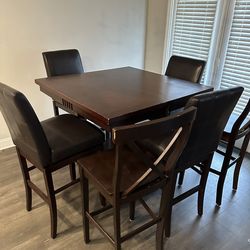 High top Table With 6 Chairs