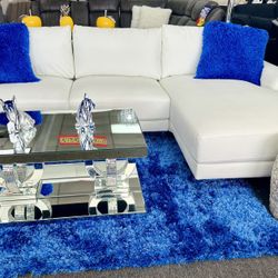Beautiful Modern L Shape Sectional Available In White Or Grey On Sale $799