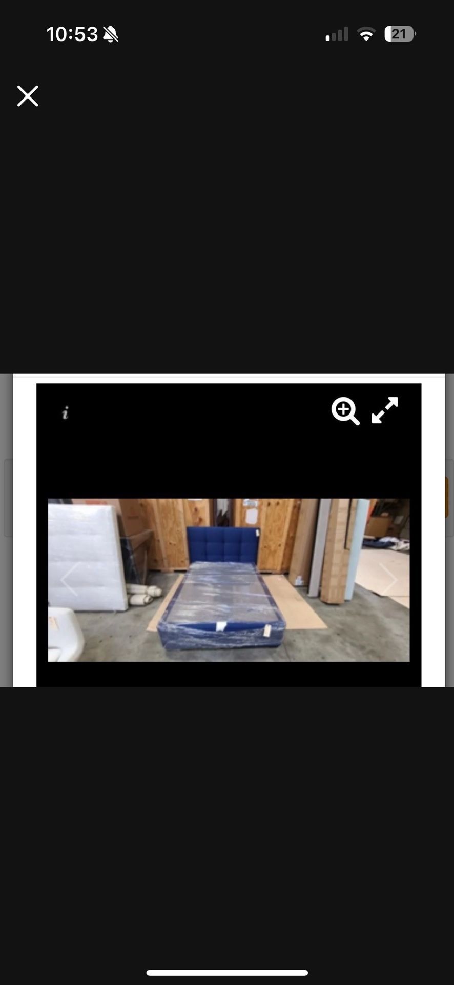 Full Tufted Headboard With Box spring Base