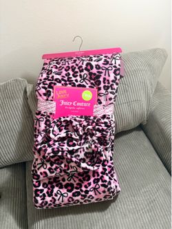 Pink cheetah juicy couture throw