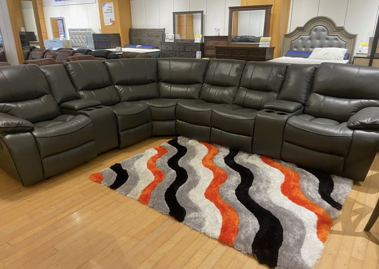 Beautiful Gray Madrid Sectional Sofa Set!$1599!*SAME DAY DELIVERY*NO CREDIT NEEDED*EASY FINANCING*HUGE SALE*