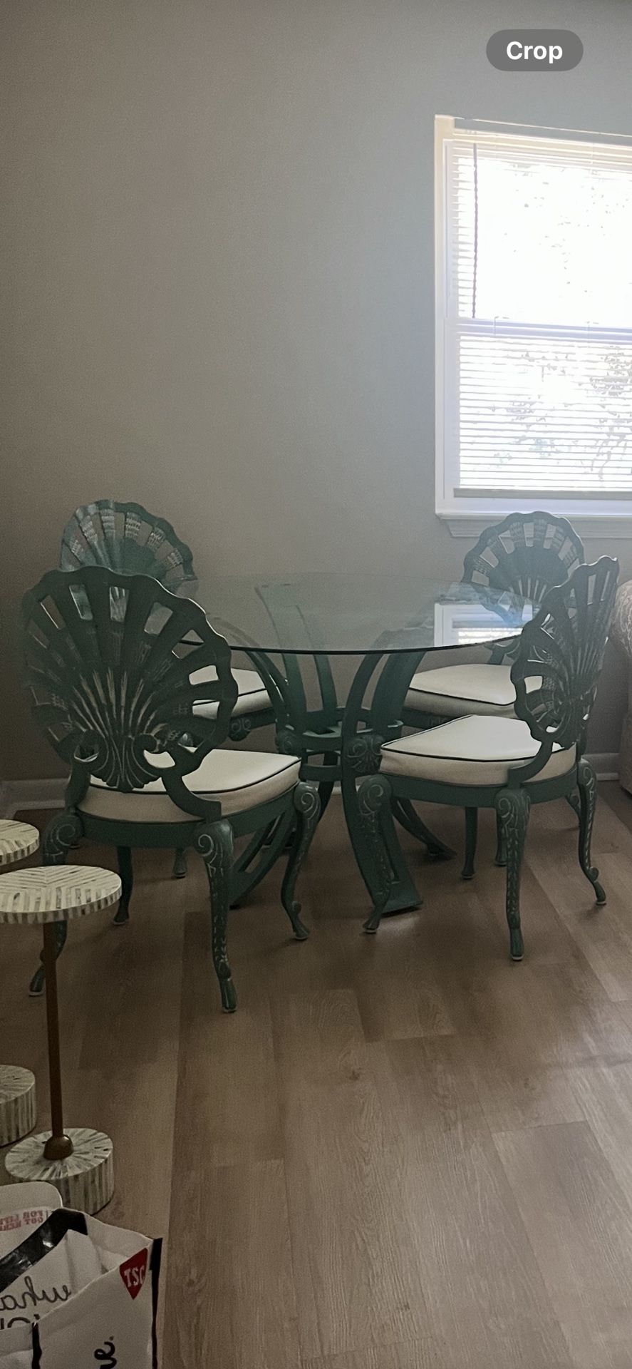 Beautiful Glass Table And Chairs (very Beachy)