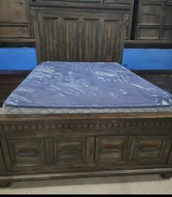 King Size Bed (500.00). No Mattress