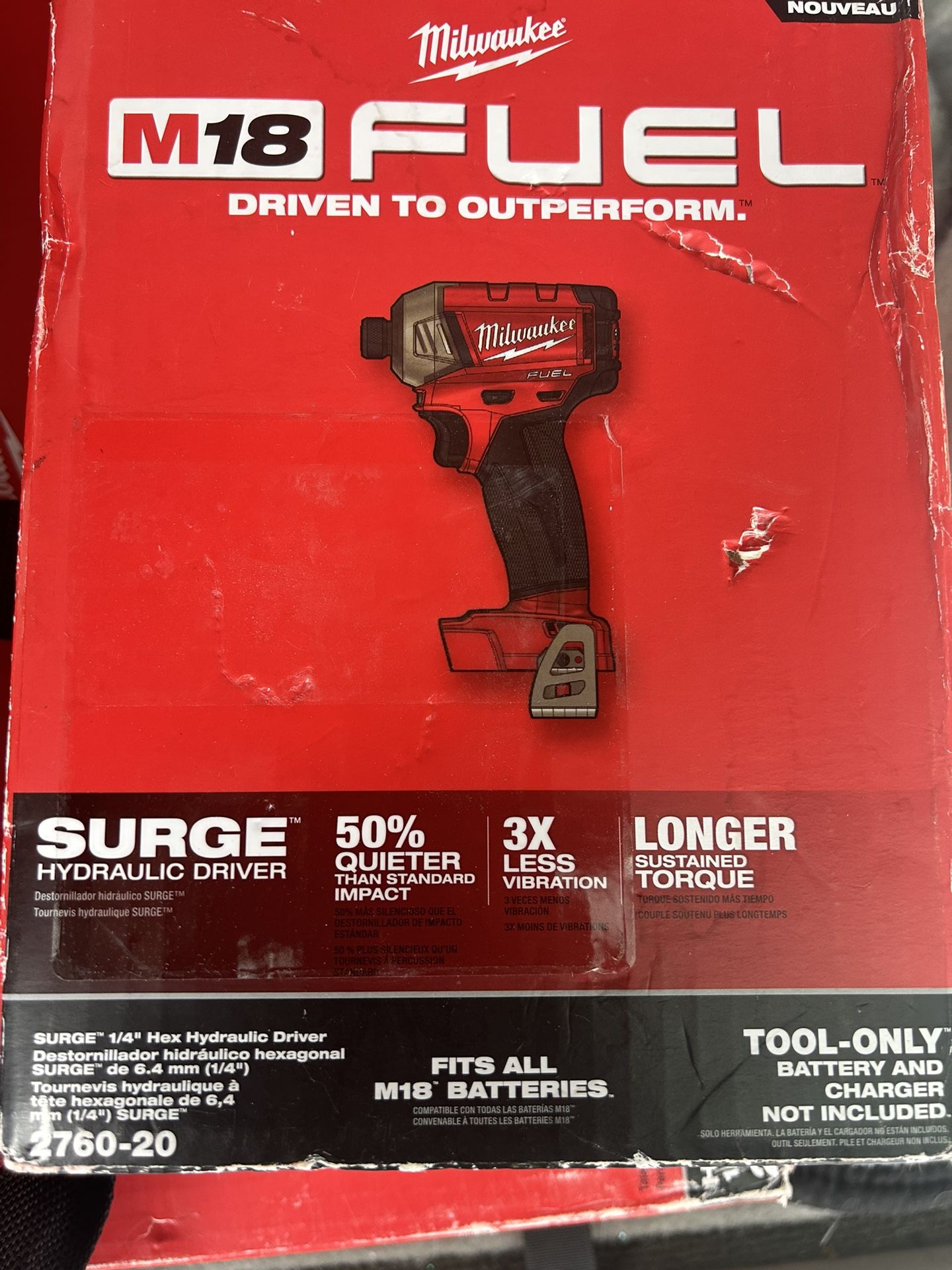 Milwaukee M18 Fuel Surge 1/4” Hex Impact Driver Tool Only