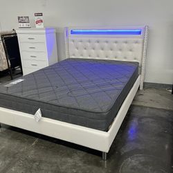 New Queen Bed Frame With Mattress 