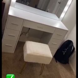 Vanity Table, Makeup Table with Lighted Mirror *SHIPPING ONLY*