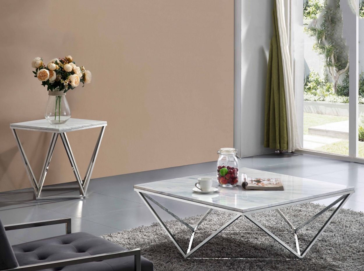 modern Marble Coffee Table And Side Table