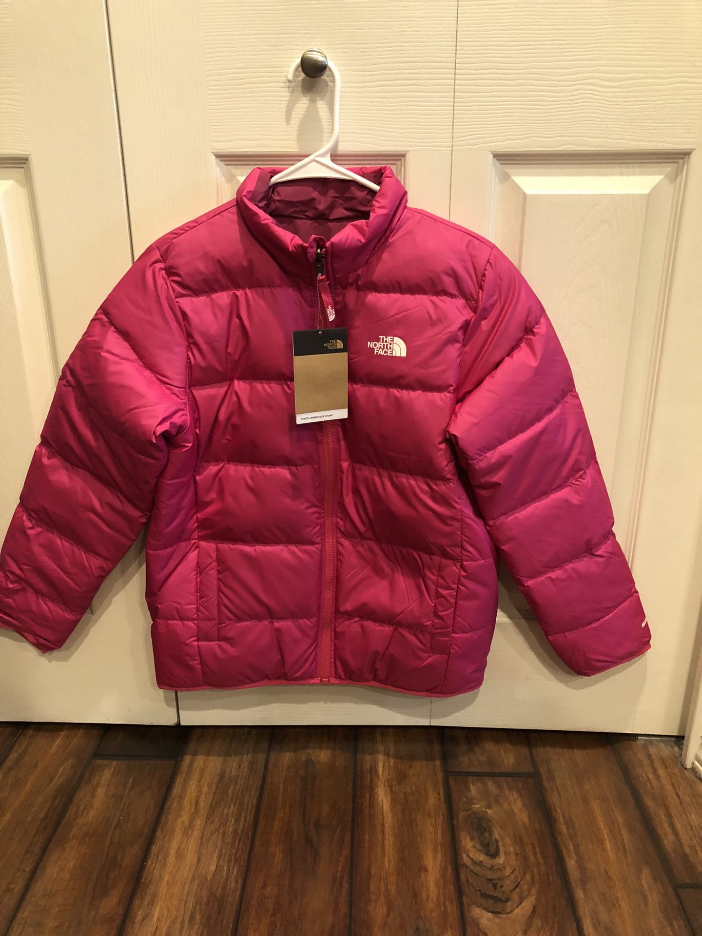 North Face Girl’s Barbie Pink Reversible Puff Jacket