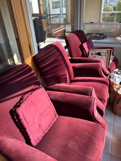 3 Free red chairs