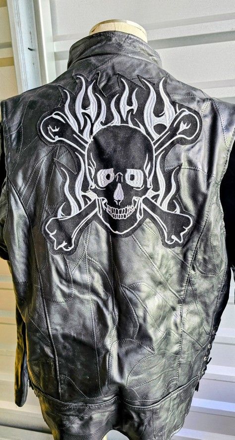 Buffalo Leather Biker Jacket. NEW