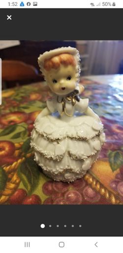 Vintage Valentine Girl Bell
