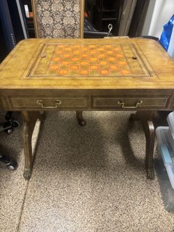 Vintage Leather Chess Table – Timeless Elegance & Craftsmanship originally 5,000