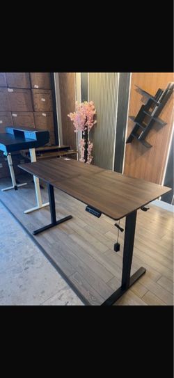 Electric height adjustable standing desk 63 inches wide home office desk, work desk, computer desk ( i have other desks too )