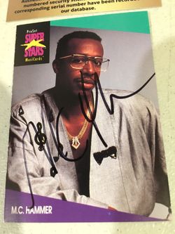 M. C. Hammer Autographed Card with COA