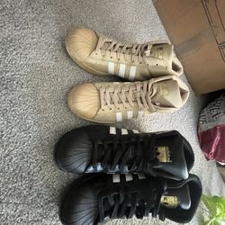 Adidas Size 9 Tan & Black Pairs Hi Top.. $65 Each!! (Both Pairs  For $115.00