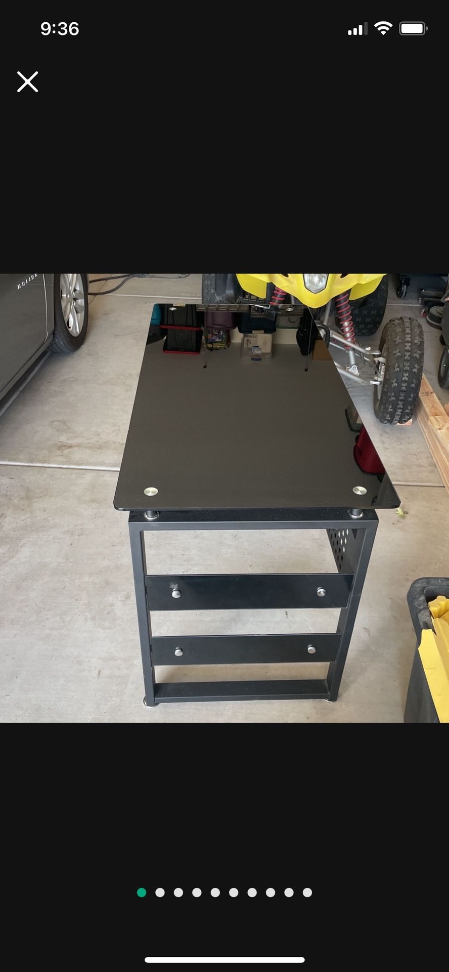 Metal And Glass Desk