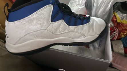 Air Jordan 10 White Blue Sneakers